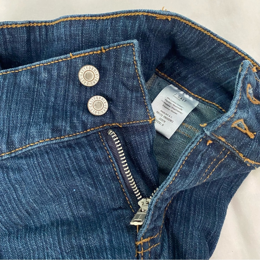 Brandy Melville John Galt Agatha Dark Blue Wash Demin Low rise Flare Jeans S - Picture 4 of 4